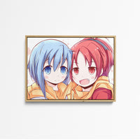Tableau Magi Madoka Magica Personnages Amicaux Colores