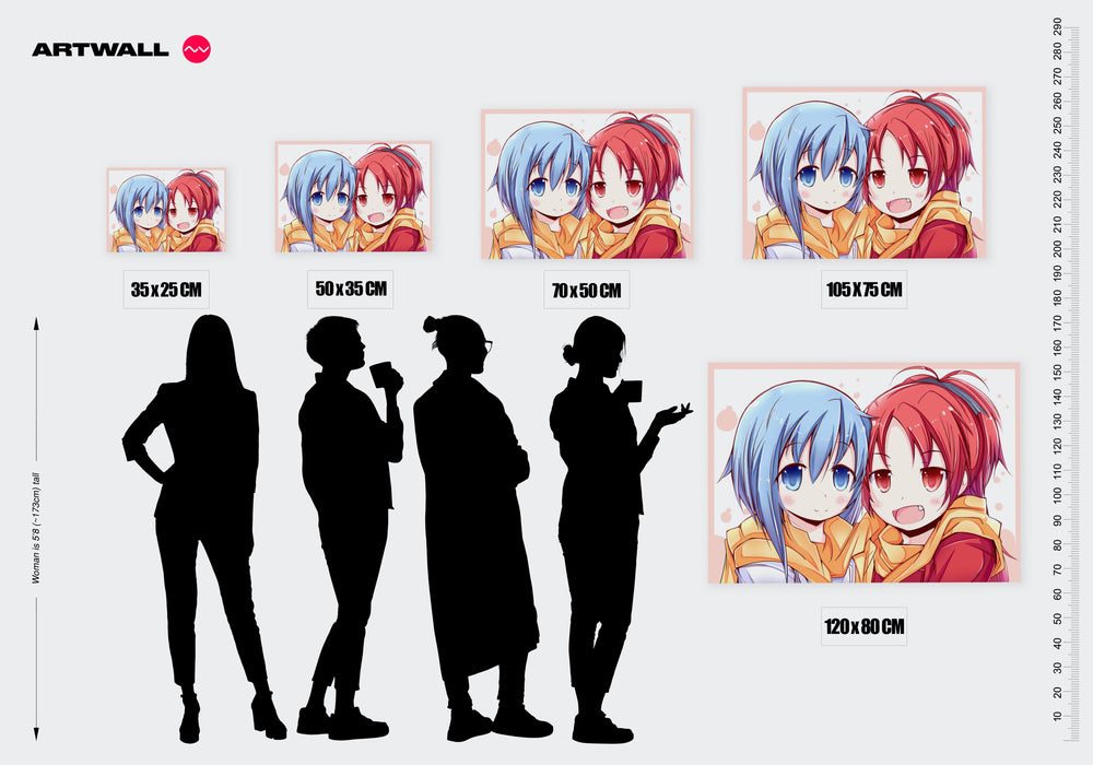 Tableau Magi Madoka Magica Personnages Amicaux Colores