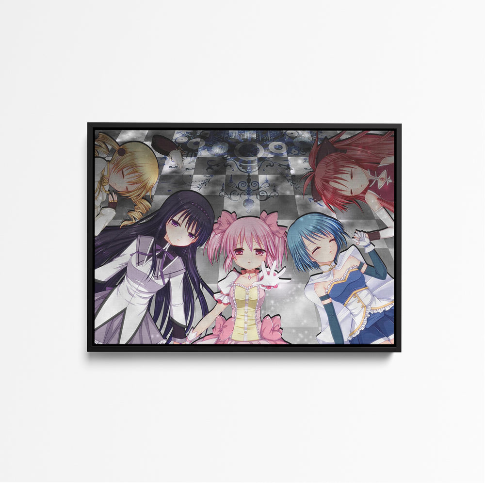 Tableau Magi Madoka Magica Personnages Main Panoramique