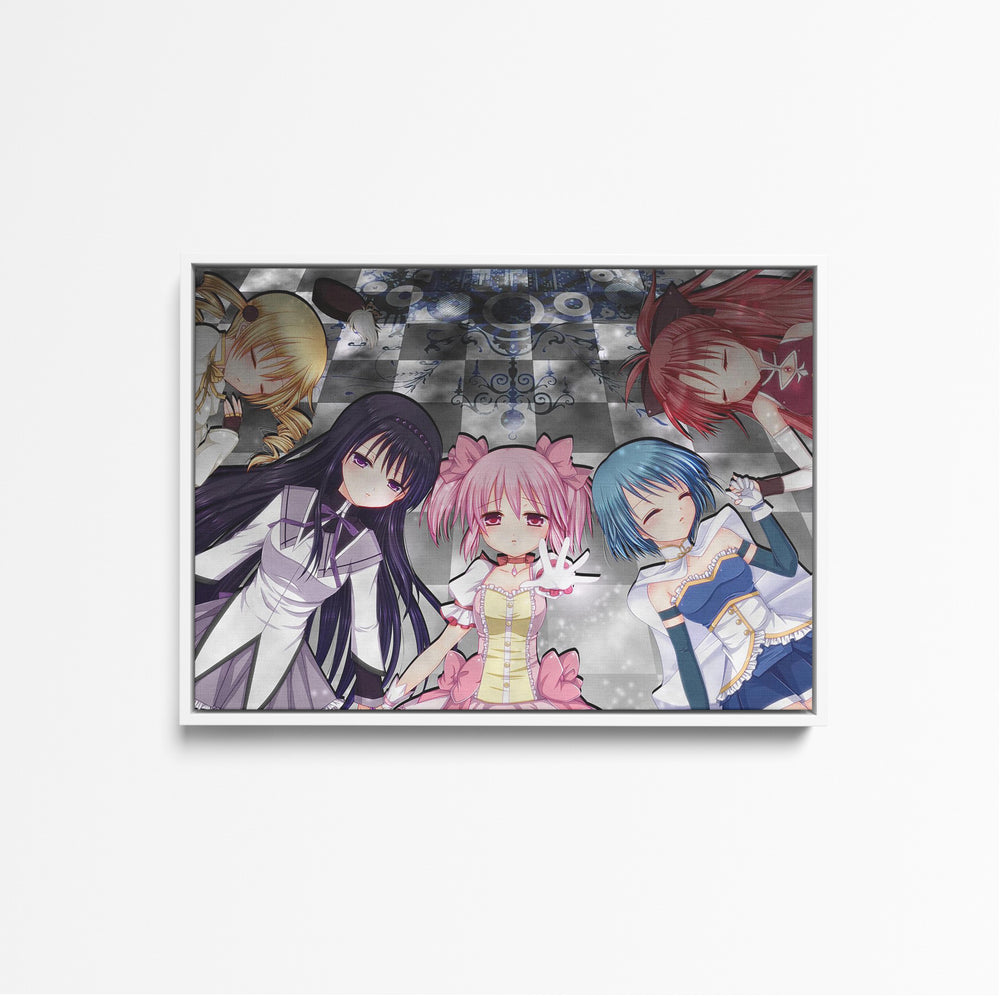 Tableau Magi Madoka Magica Personnages Main Panoramique