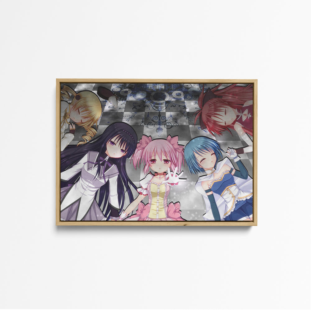 Tableau Magi Madoka Magica Personnages Main Panoramique
