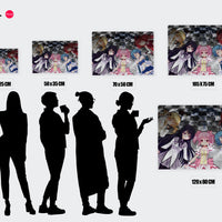 Tableau Magi Madoka Magica Personnages Main Panoramique