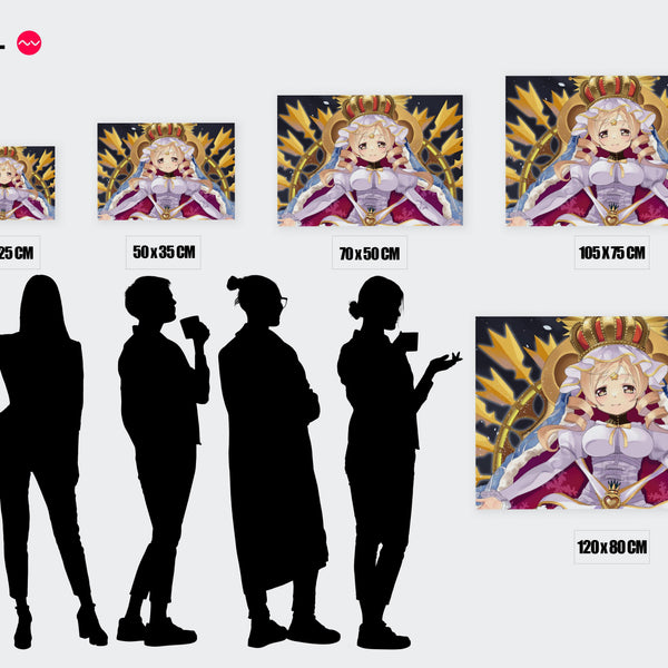 Tableau Magi Madoka Magica Princesse Couronnee Radieuse — Toile sur châssis