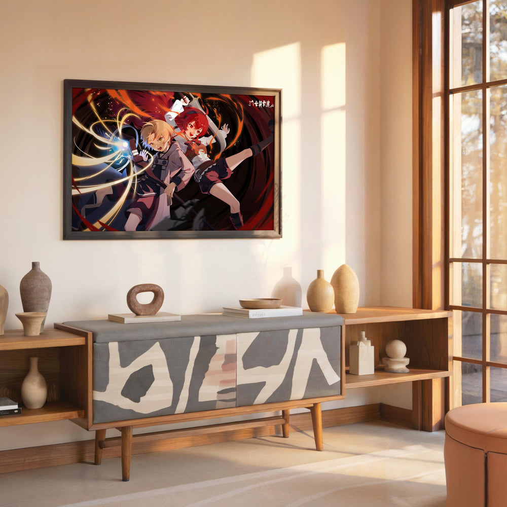 Tableau Mushoku Tensei Combat Energique Spirale