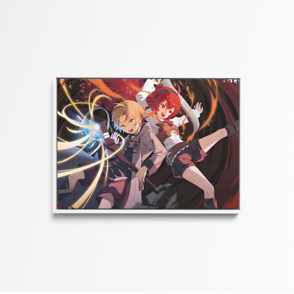 Tableau Mushoku Tensei Combat Energique Spirale