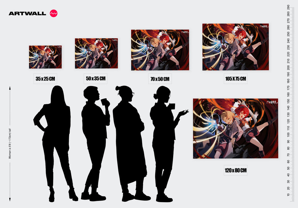 Tableau Mushoku Tensei Combat Energique Spirale
