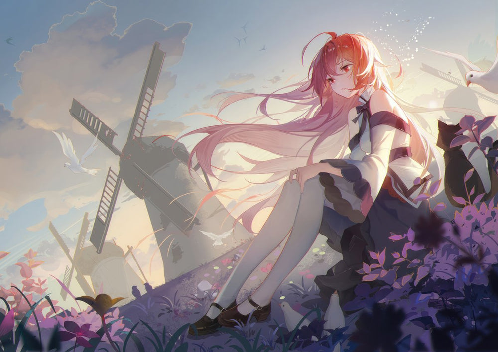 Tableau Mushoku Tensei Fille Vent Cheveux