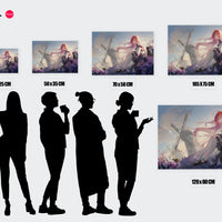 Tableau Mushoku Tensei Fille Vent Cheveux