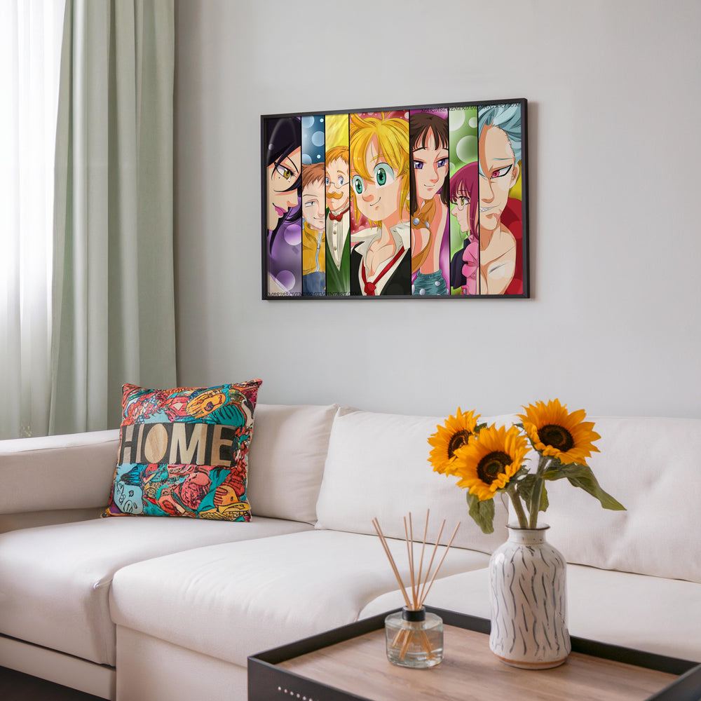 Tableau Nanatsu No Taizai Colores Personnages Alignes