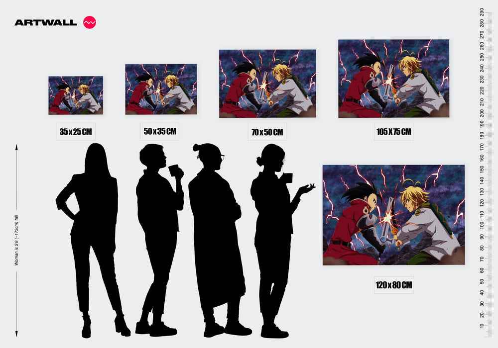 Tableau Nanatsu No Taizai Combat Epique Eclair