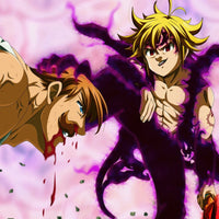 Tableau Nanatsu No Taizai Combat Sombre Energetique
