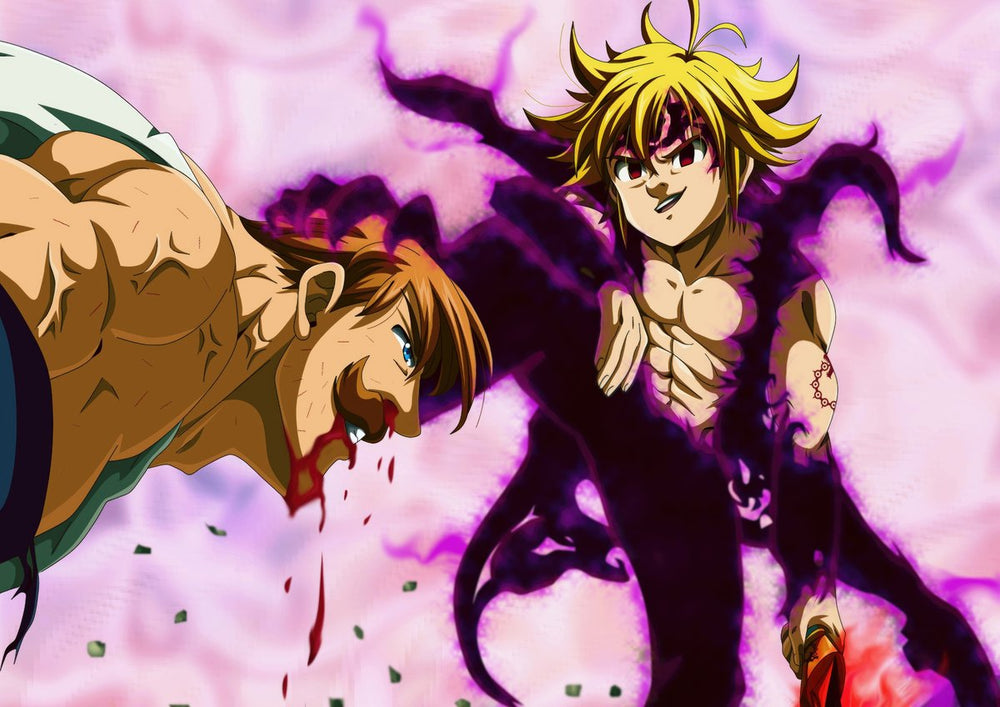 Tableau Nanatsu No Taizai Combat Sombre Energetique