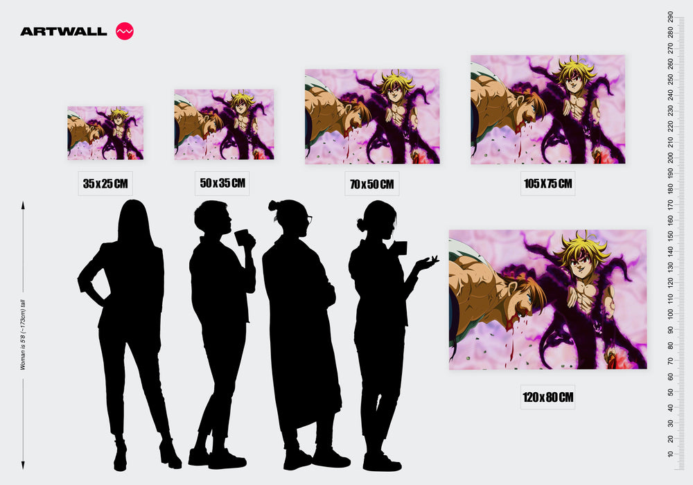 Tableau Nanatsu No Taizai Combat Sombre Energetique