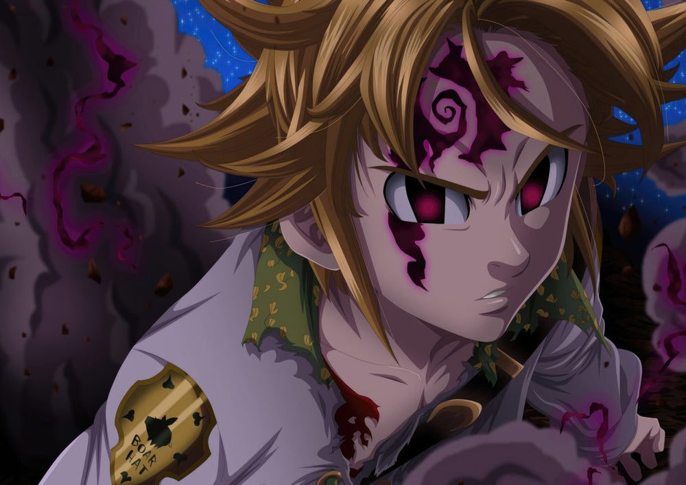 Tableau Nanatsu No Taizai Demon Au Combat