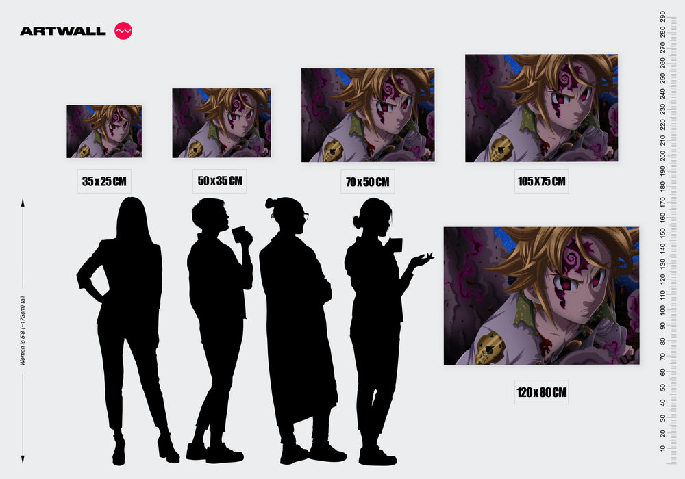 Tableau Nanatsu No Taizai Demon Au Combat