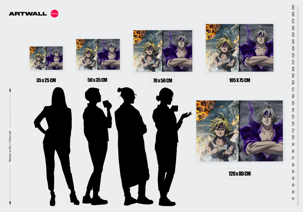 Tableau Nanatsu No Taizai Duo Oppose Magique