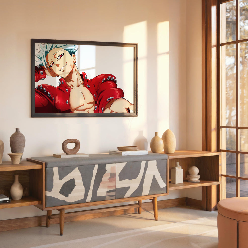Tableau Nanatsu No Taizai Personnage Souriant Rouge