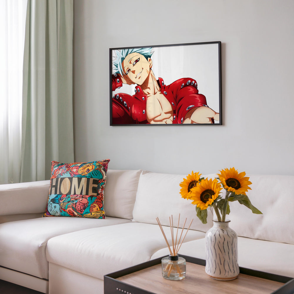 Tableau Nanatsu No Taizai Personnage Souriant Rouge