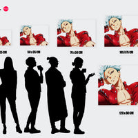 Tableau Nanatsu No Taizai Personnage Souriant Rouge