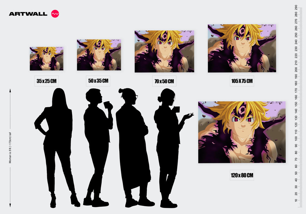 Tableau Nanatsu No Taizai Transformation Demoniaque Puissante