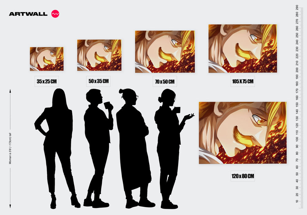 Tableau Nanatsu No Taizai Visage Sourire Incendiaire