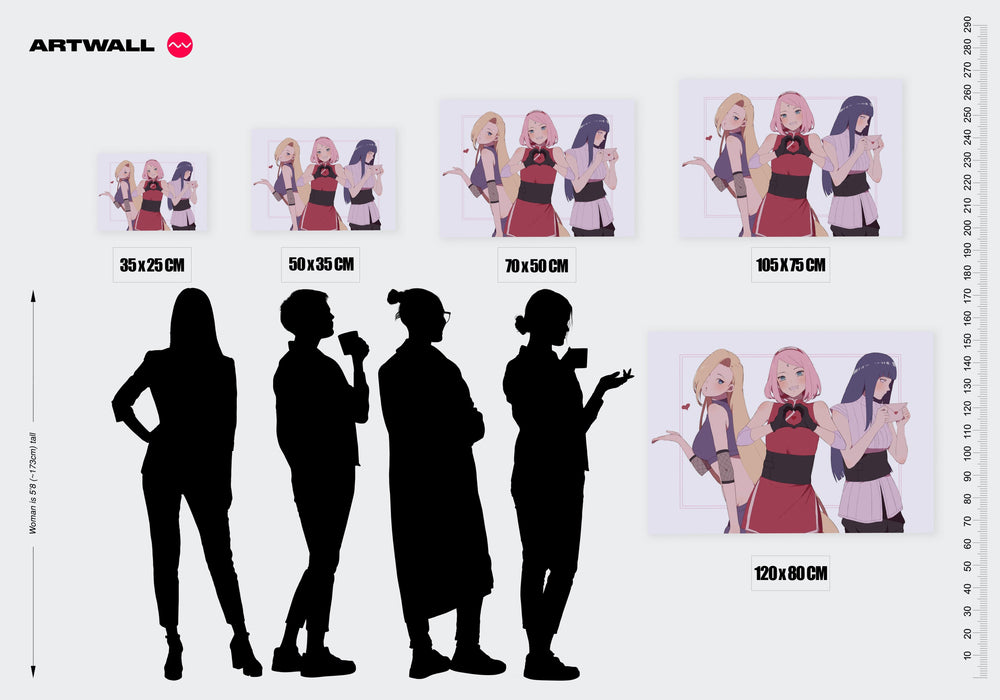Tableau Naruto Cœurs Et Lettres