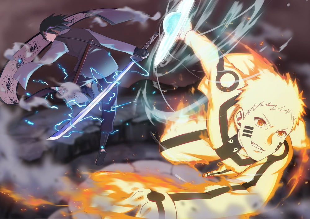 Tableau Naruto Combat Energie Intense