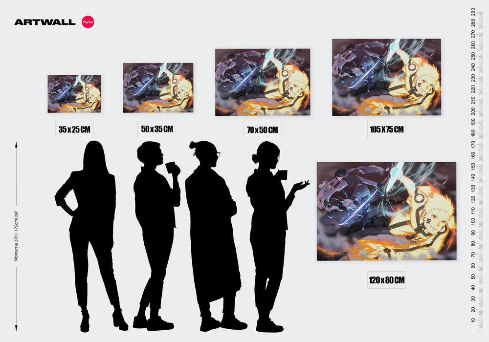 Tableau Naruto Combat Energie Intense