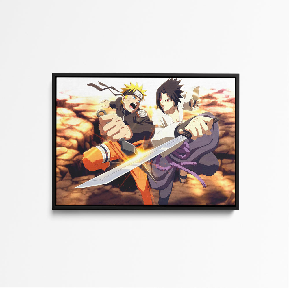 Tableau Naruto Combat Epique Shuriken