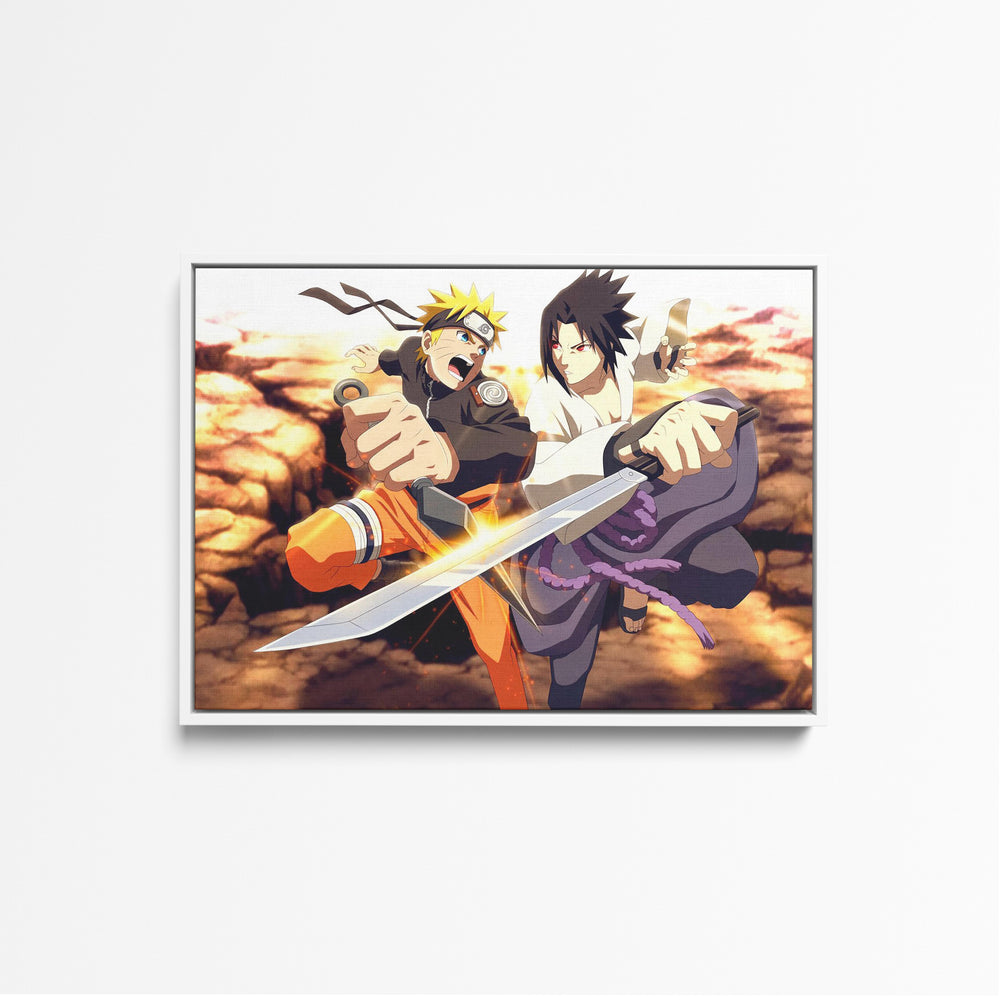 Tableau Naruto Combat Epique Shuriken