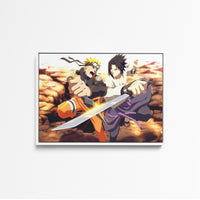 Tableau Naruto Combat Epique Shuriken