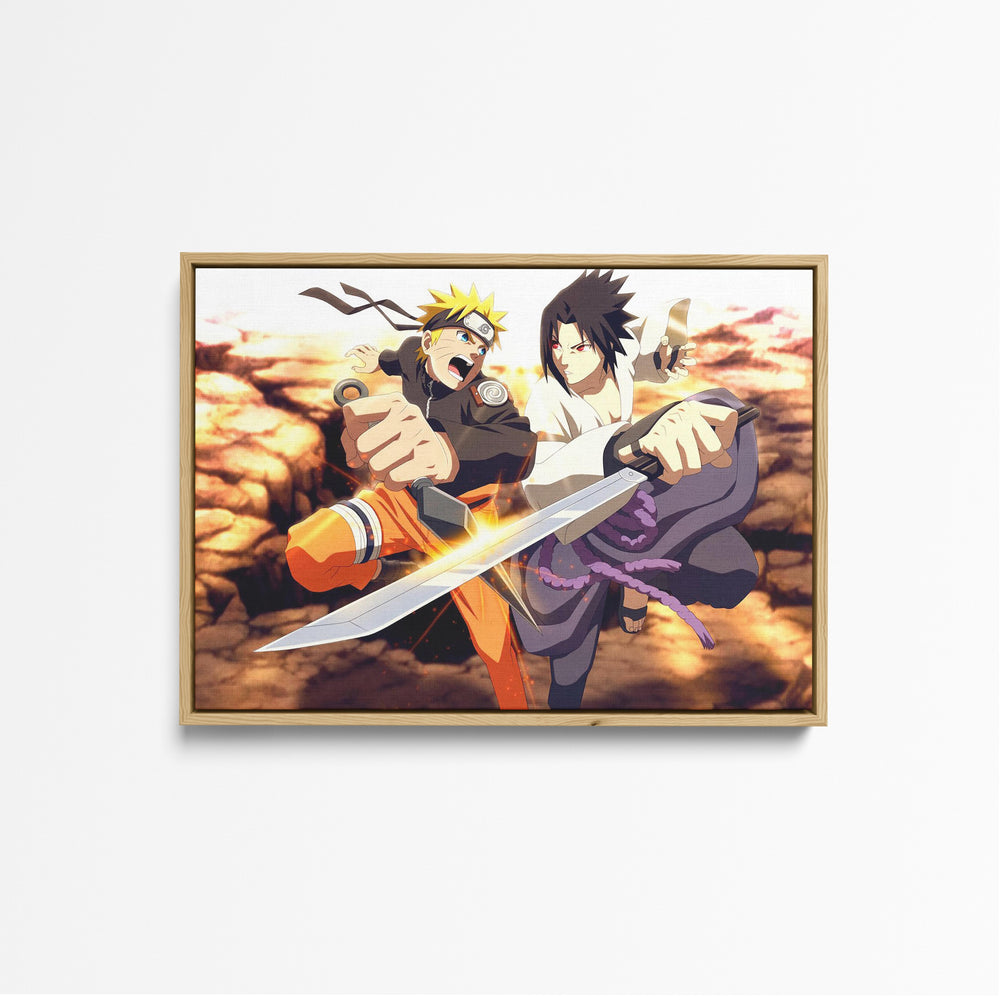 Tableau Naruto Combat Epique Shuriken