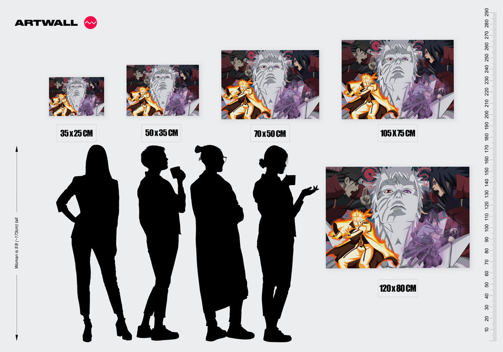 Tableau Naruto Combat Shinobi Energetique