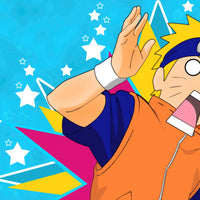 Tableau Naruto Cri Stupefait Colore
