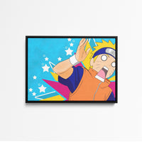 Tableau Naruto Cri Stupefait Colore