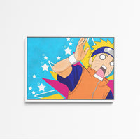 Tableau Naruto Cri Stupefait Colore