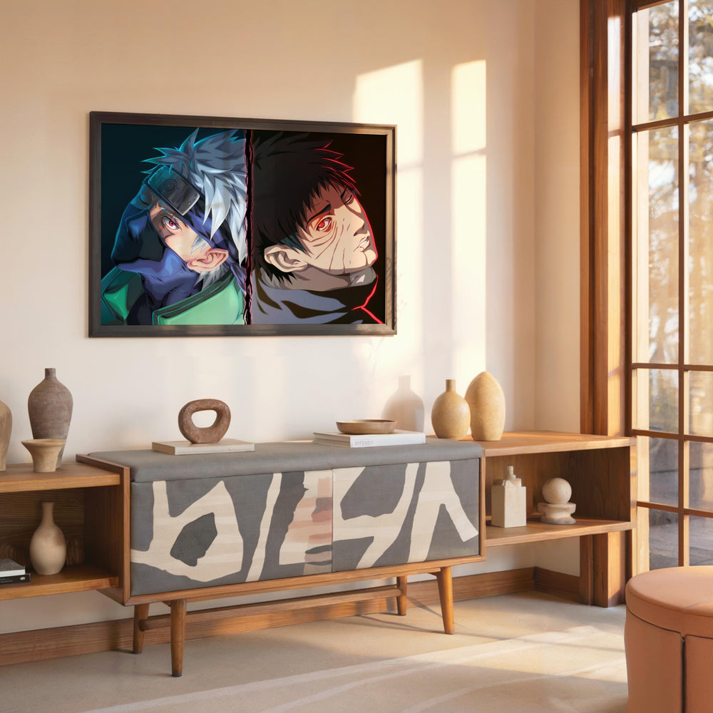 Tableau Naruto Duel Rivaux Intenses