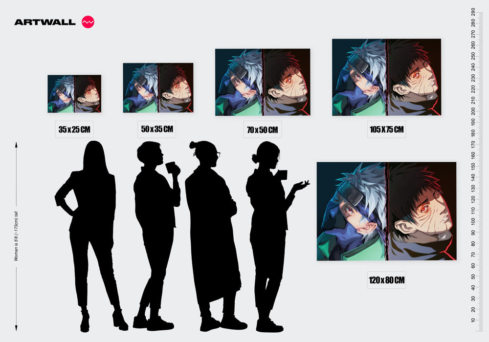 Tableau Naruto Duel Rivaux Intenses