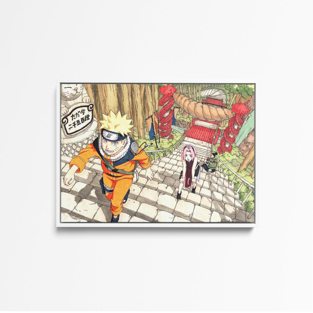 Tableau Naruto Escaliers Ninjas Grimpants