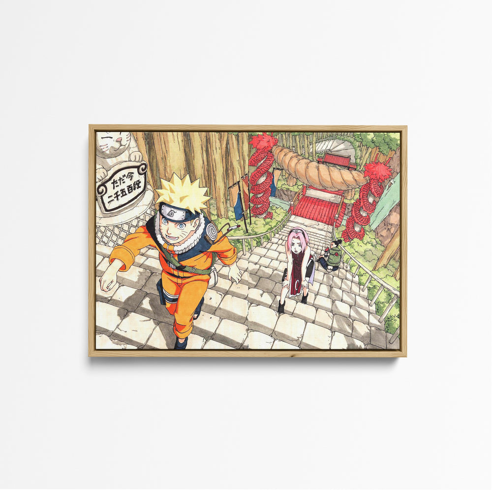 Tableau Naruto Escaliers Ninjas Grimpants