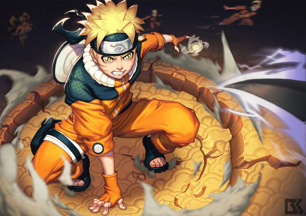 Tableau Naruto Ninja Energetique Tourbillonnant