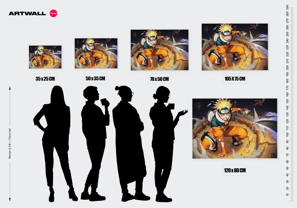 Tableau Naruto Ninja Energetique Tourbillonnant