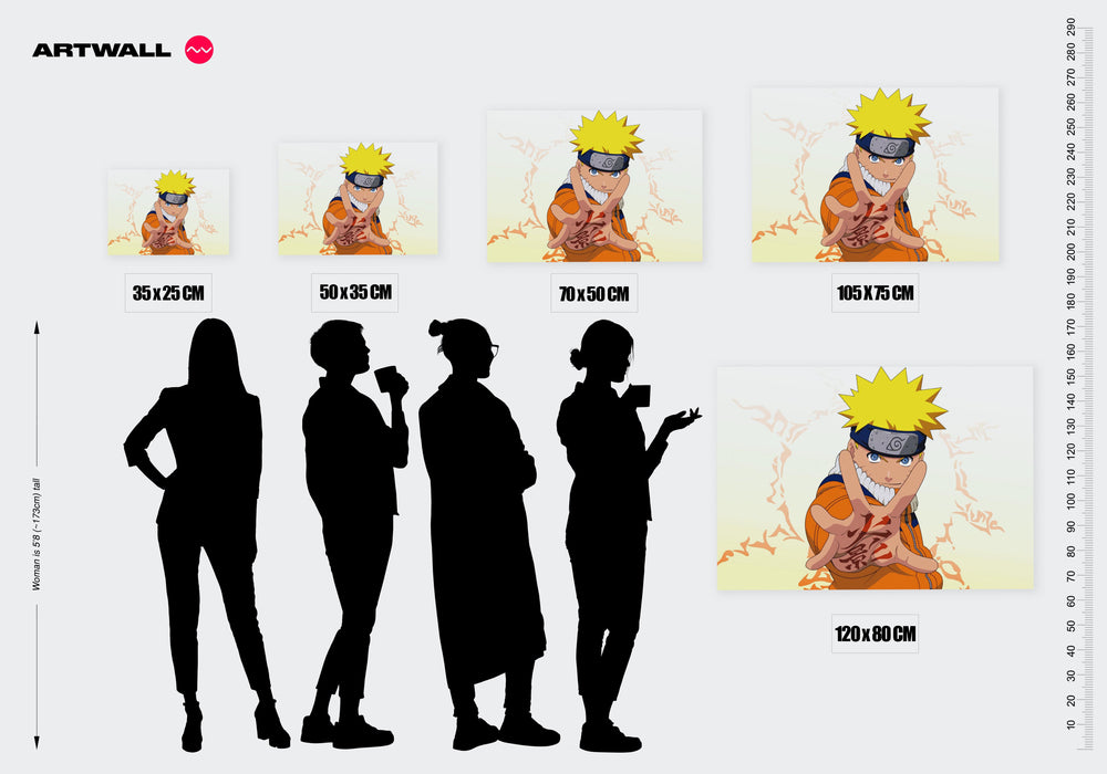 Tableau Naruto Ninja Energique Determine