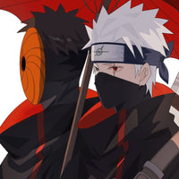 Tableau Naruto Personnages Parapluie Rouge