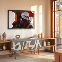 Tableau Naruto Personnages Parapluie Rouge