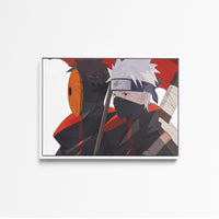 Tableau Naruto Personnages Parapluie Rouge