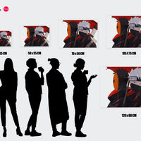 Tableau Naruto Personnages Parapluie Rouge