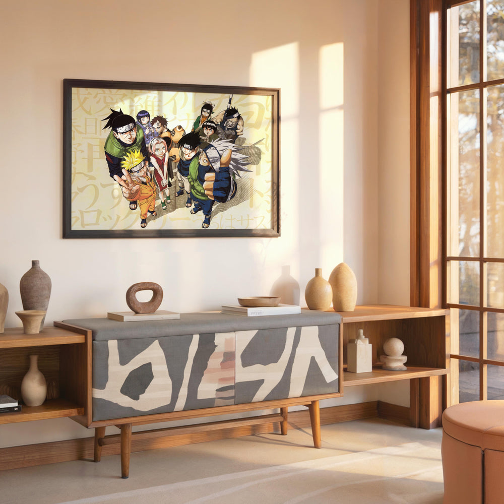 Tableau Naruto Personnages Unis Triomphants