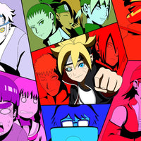 Tableau Naruto Portraits Colores Jeunes