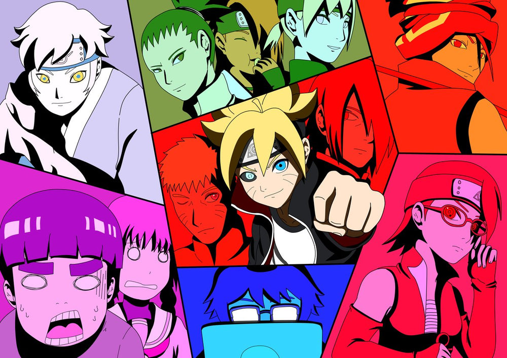 Tableau Naruto Portraits Colores Jeunes